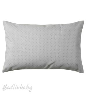 СПАЛЕН КОМПЛЕКТ, Ситни сиви точки,  100% натурален памук (ПОПЛИН), 4 части