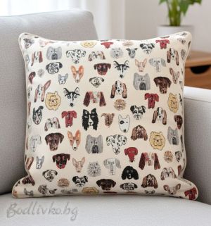 КАЛЪФКА за възглавничка, Кученца, 45/45см.