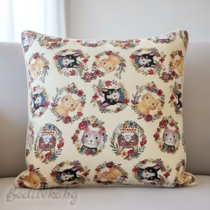 КАЛЪФКА за възглавничка, Котенца, 45/45см.