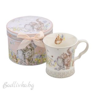 Порцеланова чаша за кафе или чай в луксозна кутия, Котета