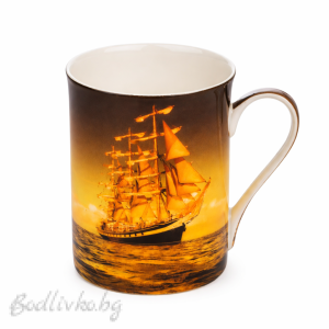 Порцеланова чаша за кафе или чай в кутия, Lancaster, 300мл. , Кораб