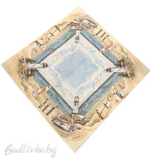 КАРЕ ЖАКАРД, МОРСКИ ФАР, 100/100СМ. 