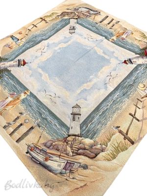 КАРЕ ЖАКАРД, МОРСКИ ФАР, 100/100СМ. 