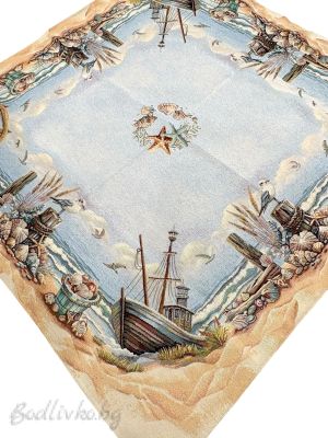 КАРЕ ЖАКАРД, ЛОДКИ, 100/100СМ. 