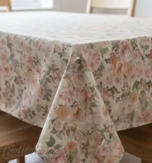 ПОКРИВКА ЗА МАСА, Пастелни рози  , ХИДРОФОБИРАНА