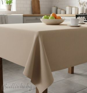 ПОКРИВКА ЗА МАСА, Едноцветна- Капучино , ХИДРОФОБИРАНА