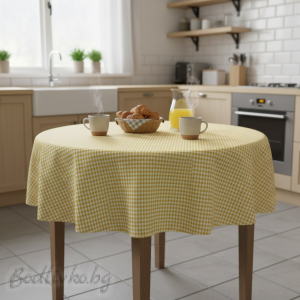 ПОКРИВКА ЗА МАСА, Каре- жълто  ХИДРОФОБИРАНА