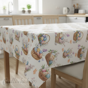 ПОКРИВКА ЗА МАСА, Великден Кошничка с яйца, ХИДРОФОБИРАНА