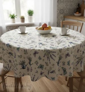 ПОКРИВКА ЗА МАСА ЖАКАРД, ЛАВАНДУЛА,  НАЛИЧНА В няколко РАЗМЕРА 