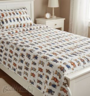 ПОКРИВКА ЗА ЛЕГЛО/ ОДЕЯЛО– ПИКЕ- Мечета,  100%  памук