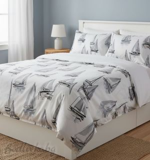 КОМПЛЕКТ ЗА СПАЛНЯ, Кораби – 100% натурален памук (Ранфорс), 4 части 