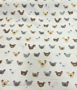 ПОКРИВКА ЗА МАСА ЖАКАРД, Кокошки-  НАЛИЧНА В няколко РАЗМЕРА