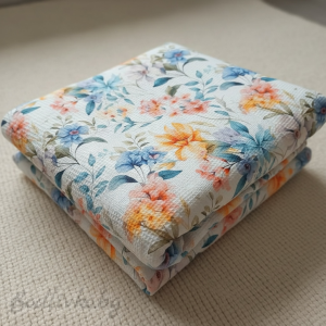 ПОКРИВКА ЗА ЛЕГЛО/ ОДЕЯЛО– ПИКЕ-Цветя, 100%  памук