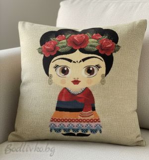 КАЛЪФКА за възглавничка,ДАМА РОЗА- ФРИДА, 45/45см.