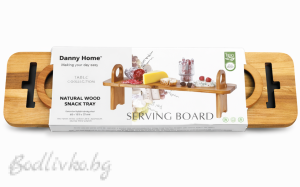 Поднос за сервиране, бамбук, Danny home, 59x12x22 см.