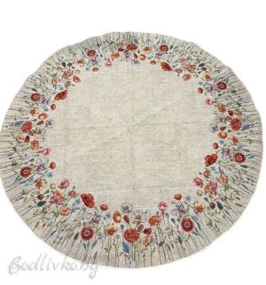 ПОКРИВКА ЗА МАСА ЖАКАРД, ПРОЛЕТЕН БУКЕТ, Ф140СМ. 