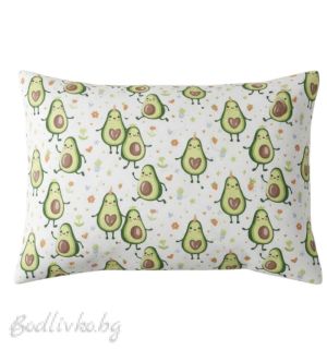 КОМПЛЕКТ ЗА ЕДИНИЧНО ЛЕГЛО, АВОКАДО, 100% натурален памук (ПОПЛИН), 3 части