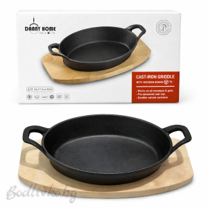 Чугунен тиган, Danny Home, с подложка, 25х17х5 см.