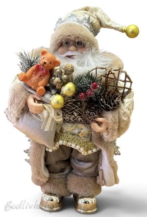 КОЛЕДНА високодетайлна фигурка - Танцуващ Дядо Коледа, 30см. 
