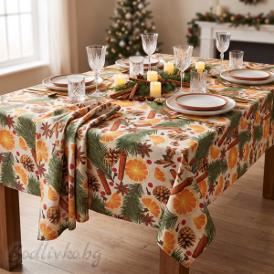 ПОКРИВКА ЗА МАСА, Ароматна Коледа, ХИДРОФОБИРАНА